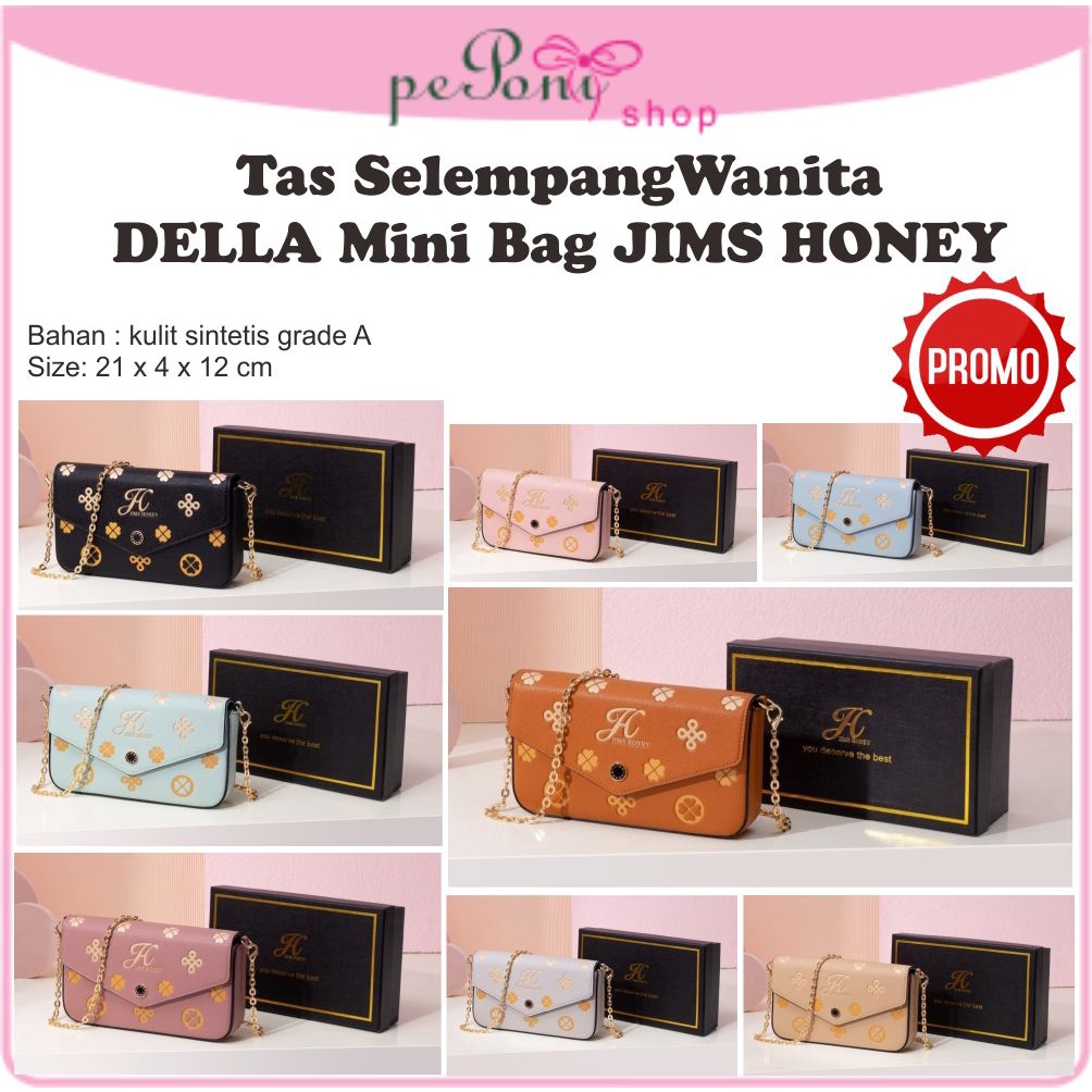 Tas Selempang Wanita - Clutch Selempang DELLA Mini Bag JIMS HONEY