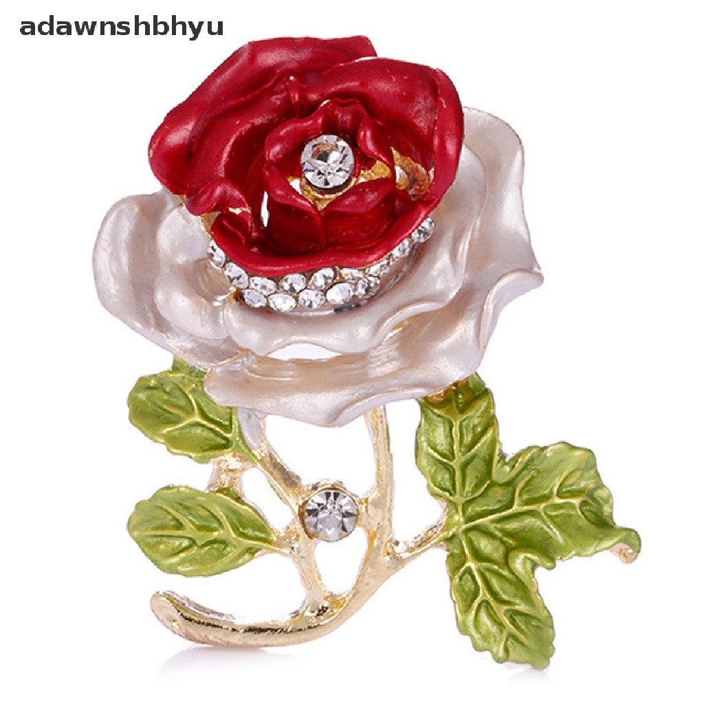 Adawnshbhyu Enamel Bunga Berlian Imitasi Kristal Bros Pin Pernikahan Bridal Bouquet Pin Perhiasan ID