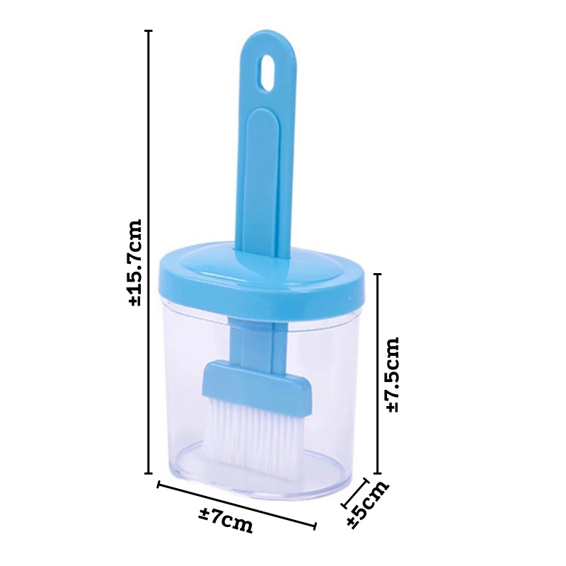 Tempat Minyak + Kuas / Tempat Penyimpanan Kecap Mentega Madu Saos BBQ Saus Serbaguna / Wadah Toples Dengan Sikat Pengoles 2IN1 / OIL CONTAINER