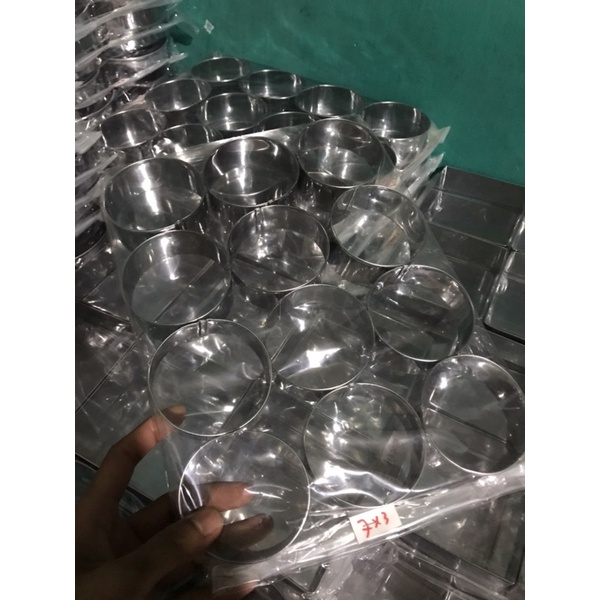 12 PCS Cetakan Ring Roti Burger Cetak Telor Daging Burger Ring Bulat Cetakan Roti Burger Bulat Stain