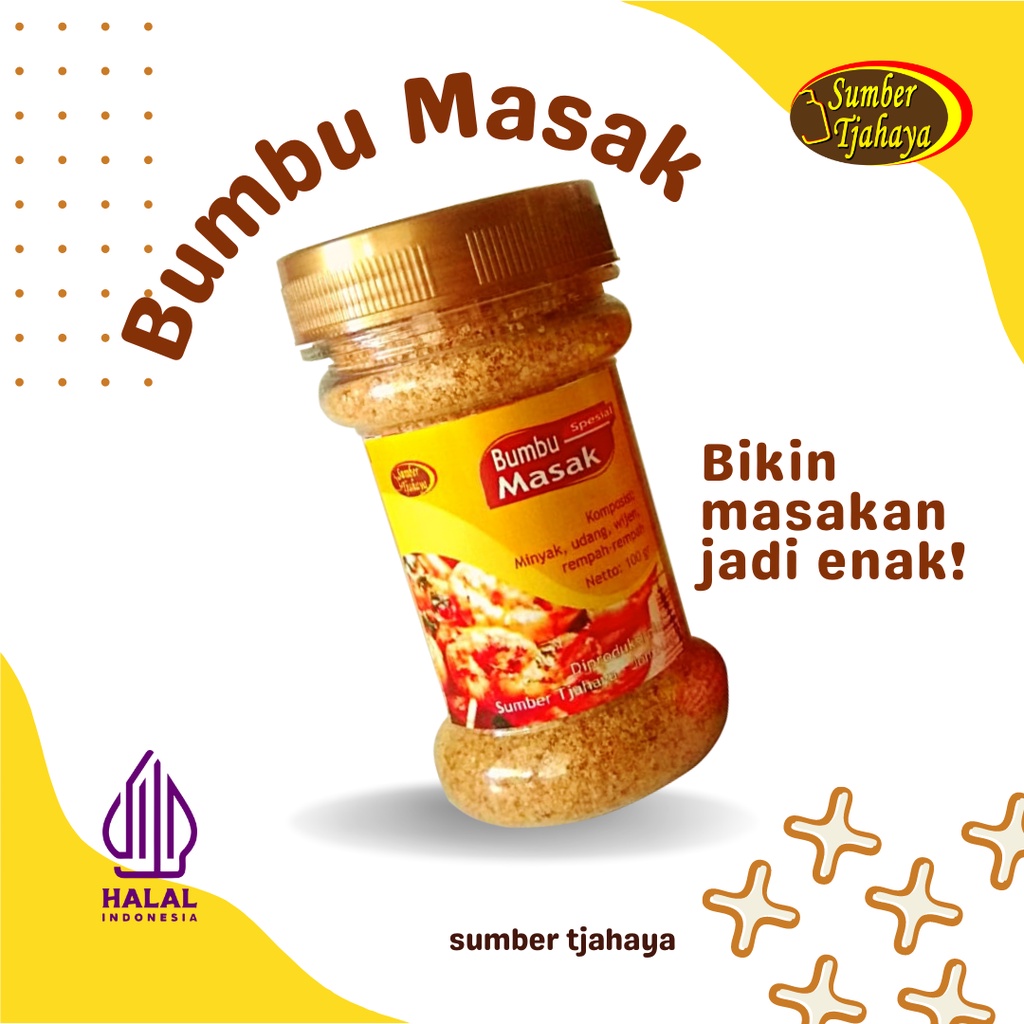 

Bumbu masak Sumber Tjahaya, bumbu serbaguna tanpa pengawet dan MSG, HALAL