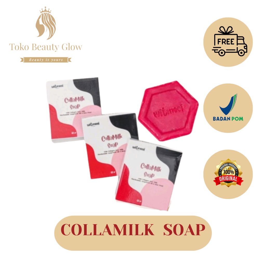 COLLA MILK SOAP by Witmooi.id - Bpom / Sabun Gluta mawar