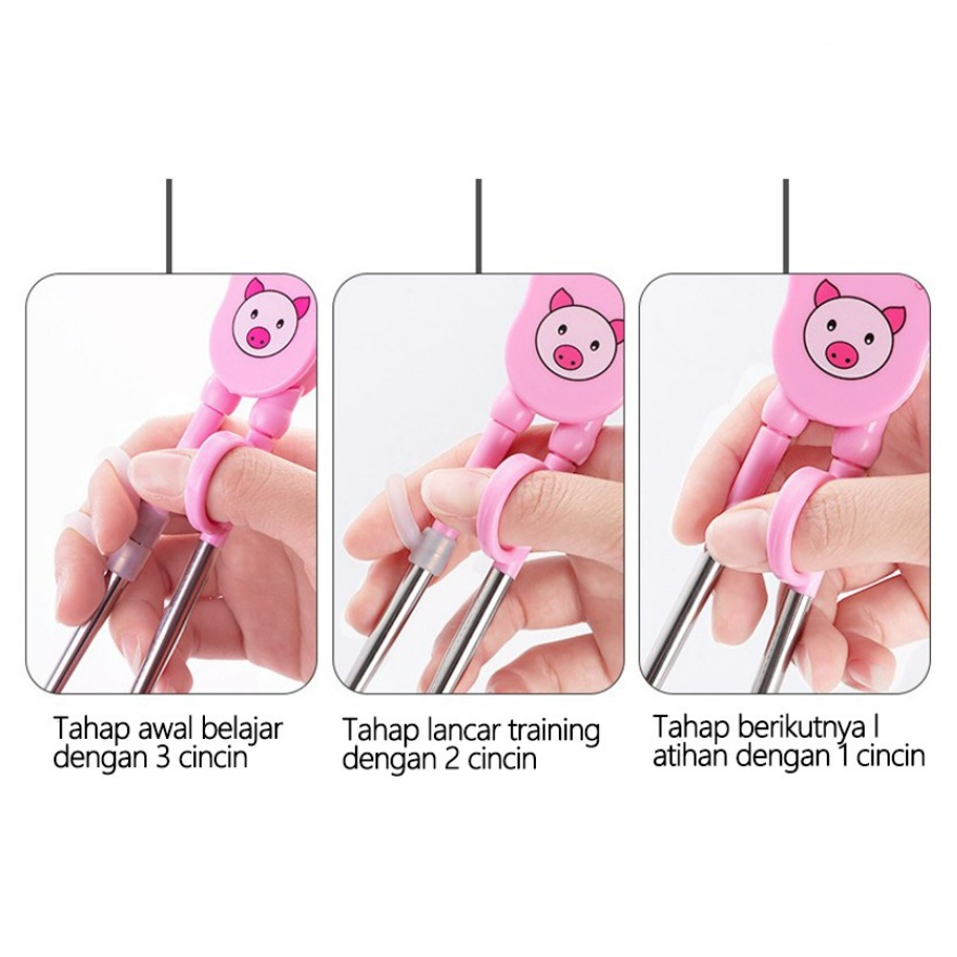 Sumpit Latihan Makan Anak / Chopsticks Training Set CBKS LC