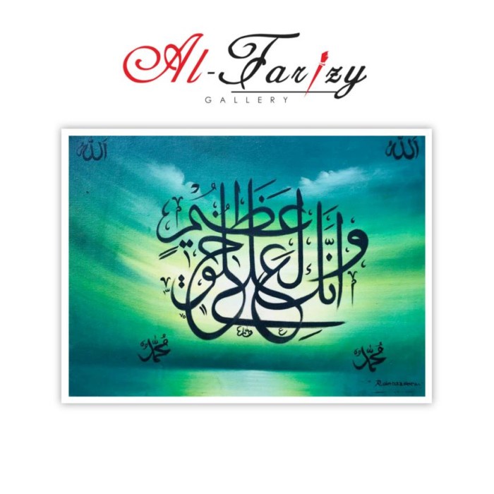 

Lukisan Kaligrafi - Lukisan Kaligrafi Kanvas Unik Minimalis Ukuran 60X90 Cm - Xlxcdriyoni