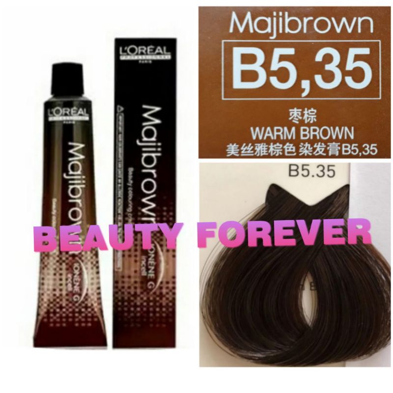 LOREAL MAJIBROWN NO. B5.35 WARM BROWN