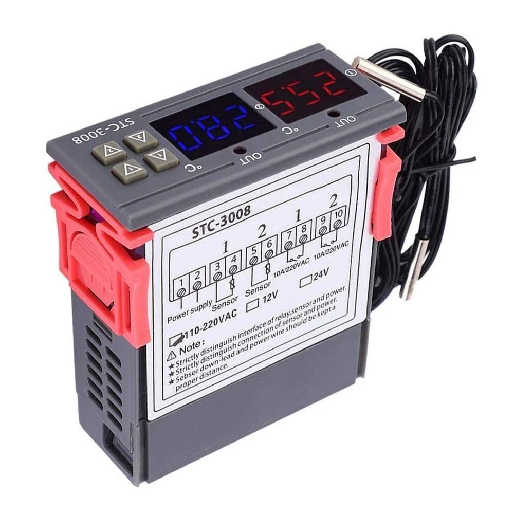 Solighter Termostat Digital Ganda Pemanas Profesional Pendingin LED Thermoregulator Relay