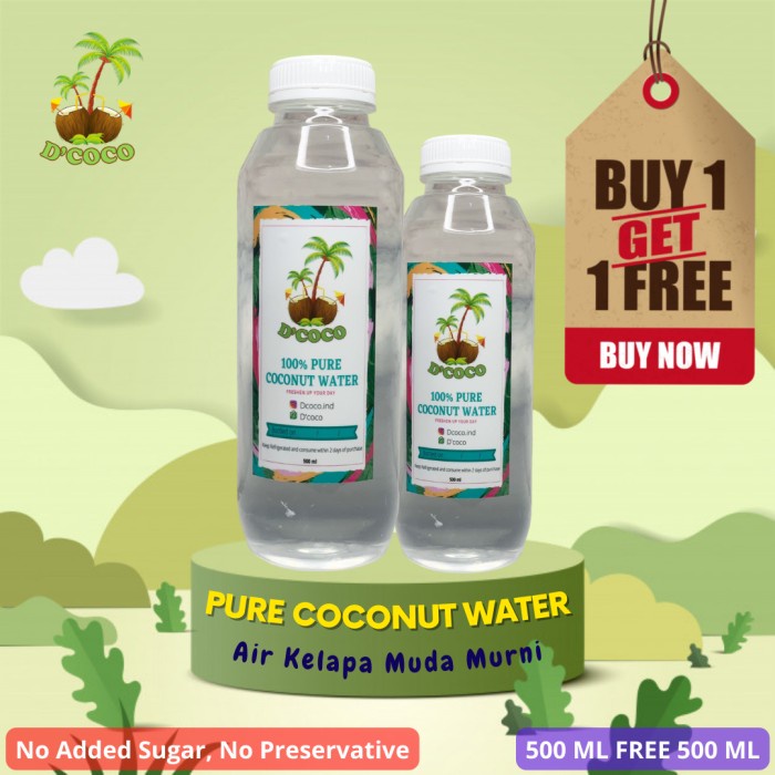 

Pure Coconut Water / Air Kelapa Muda Murni - 500Ml