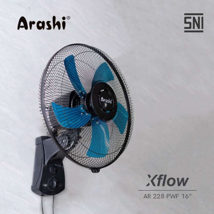 Arashi XFLOW 16 inch Kipas Angin Besi Dinding Wall Fan 16 inch