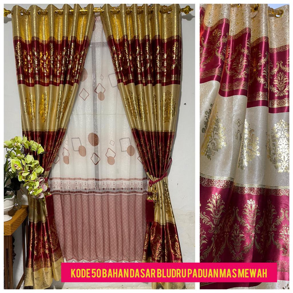 Gorden Pintu & Gorden Jendela minimalis import Flokingmas mewah