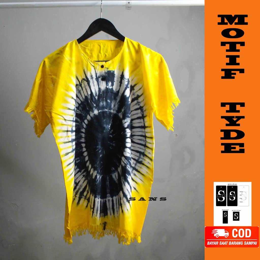 Baju tyde abstrak pria wanita/baju bali/baju santai