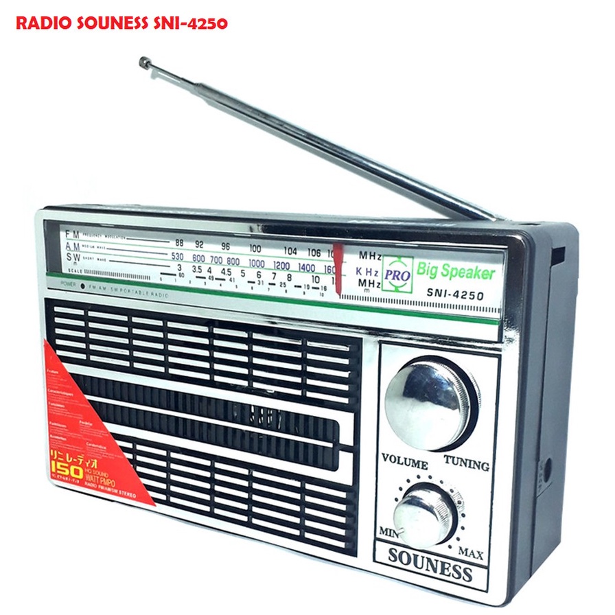 SOUNESS Radio FM / AM / SW - AC / DC - Radio Zaman lama