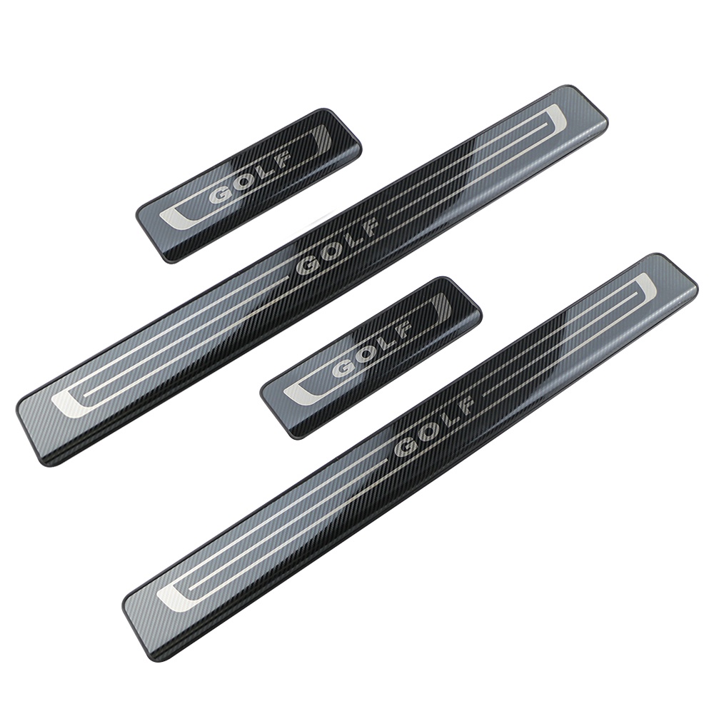 4pcs Lecet Kusen Pintu Mobil Bahan Stainless Steel Untuk Volkswagen VW Golf7 MK7 2013-2019 Door Sill Plate Aksesoris