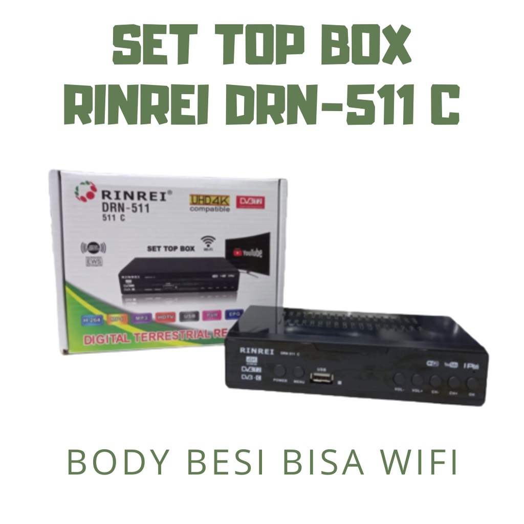 SET TOP BOX RINREI DRN-511W DVB RECEIVER TV - PENANGKAP SINYAL DIGITAL