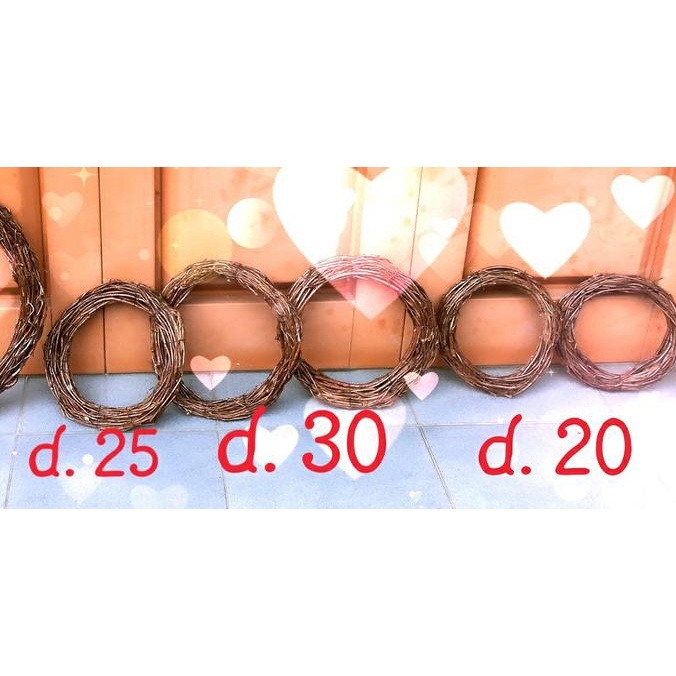 D.30 Ranting Lingkaran/Wreath Twig/Ranting Lilit/Dekor Rustic