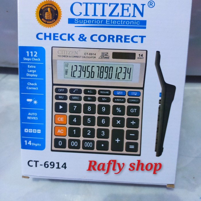

BERKUALITAS kalkulator besar/dagang CT 6914 14 digit
