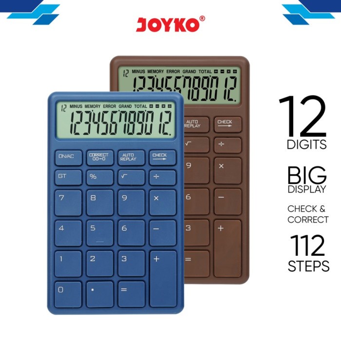 

TERBATAS Joyko Calculator 12 Digits PORTABLE / Kalkulator Joyko Kecil CC-55CO