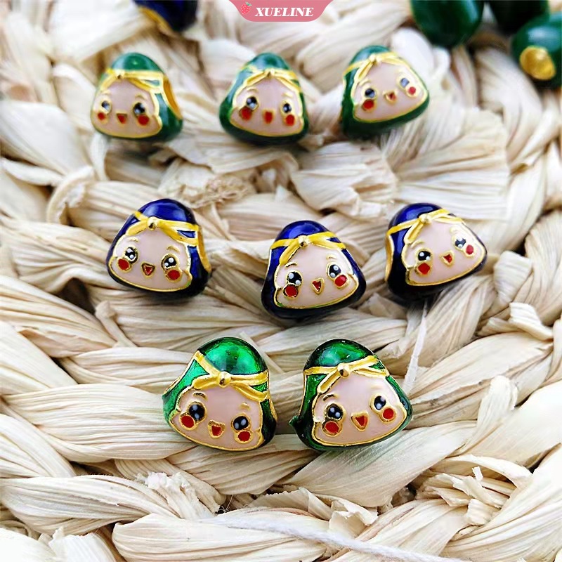 Festival Perahu Naga Kecil zongzi Liontin Tali Tangan Buatan Tangan Hijau smiley face seven colorful rope baby braided bracelet [ZXL]