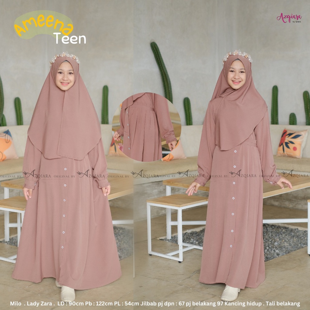 Ameena Kids Gamiss Teen Remaja Muslim  Original Produk By Qiara