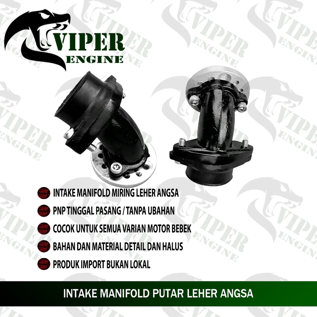 [ BISA COD ] INTAKE MANIFOLD PUTAR UNTUK SEMUA MOTOR BEBEK SUPRA GRAND REVO SUPRA X 125 VEGA KHARISM