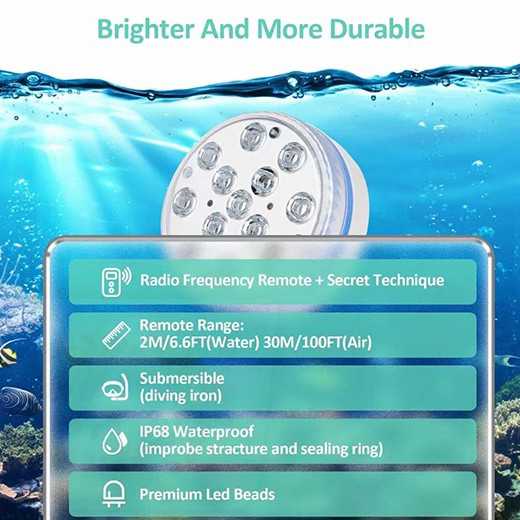 Lampu Hias LED RPG Remote Warna Warni Tahan Air Waterproof Underwater