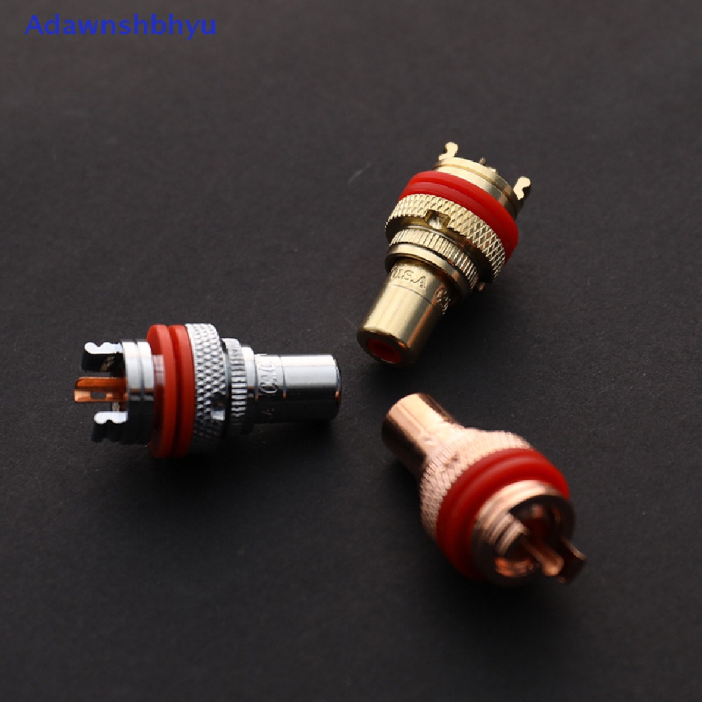 Adhyu 2Pcs/1pasang Tembaga CMC RCA Female Terminal Jack Socket AV Audio Video Konektor ID