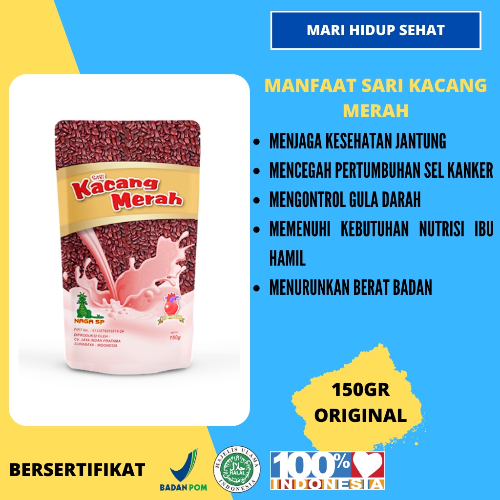 

Beli 1 GRATIS 1 / Sari Kacang Merah Naga SP 150 Gram