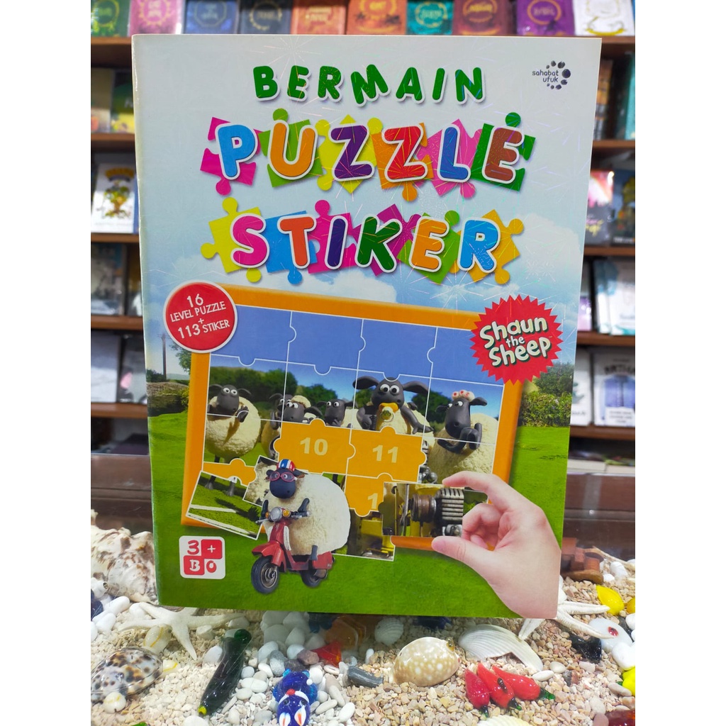 Bermain Puzzle Stiker Shaun The Sheep