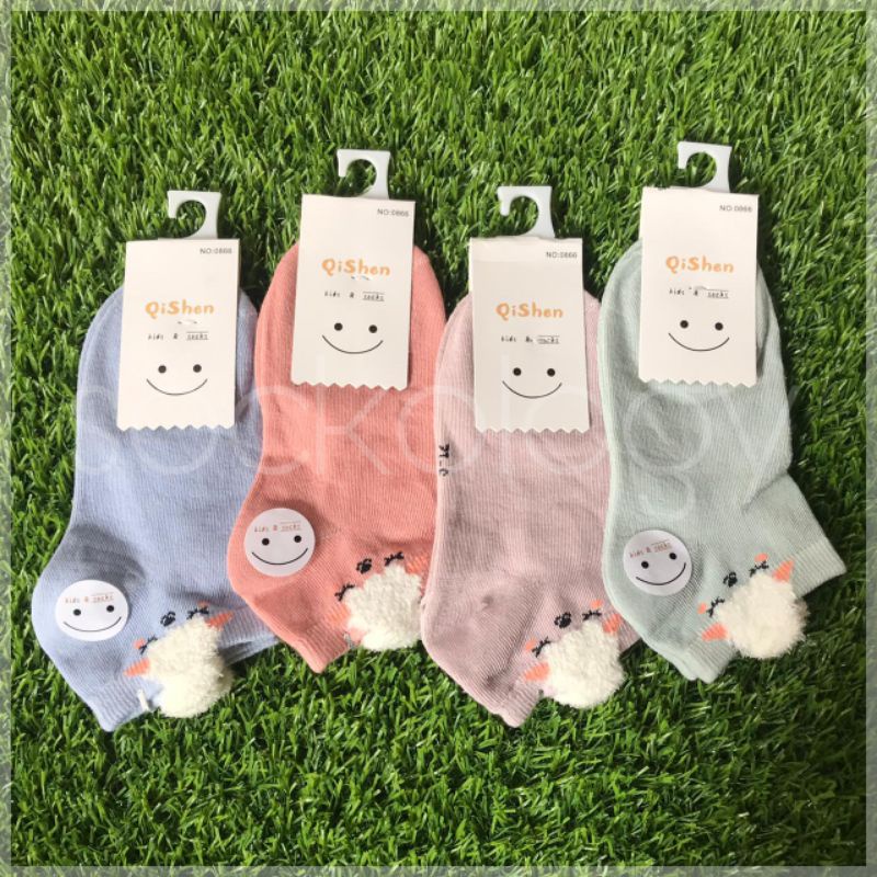 (Min 3pcs @6.000) Kaos kaki anak lucu 3D (kuping) / kids sock high quality Qishen unisex boy girl