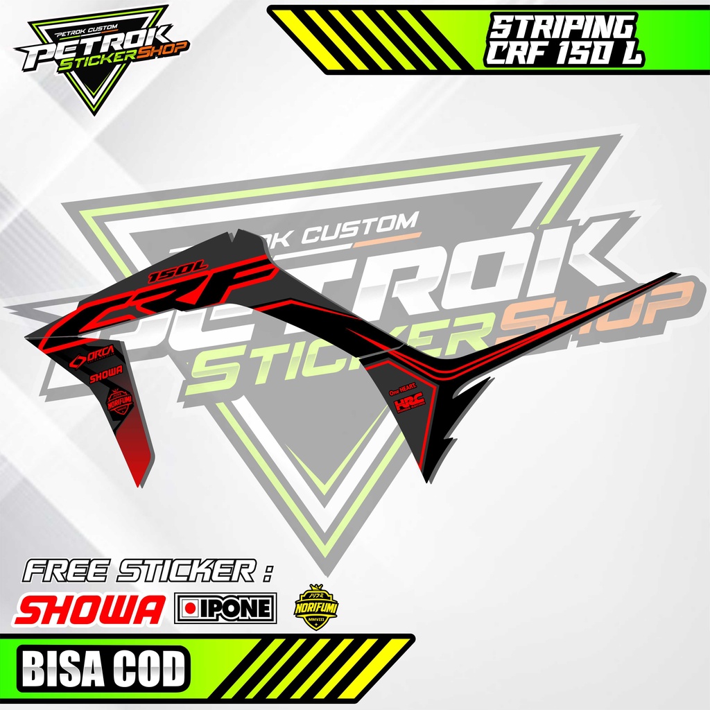 STRIPING VARIASI CRF 150 L / STIKER MOTOR CRF 150 L SUPERMOTO