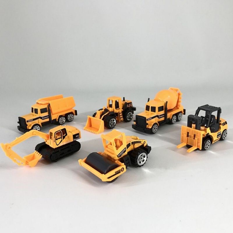 Mainan Anak Diecast Construction  Beko Kendaraan Metal 6pcs premium