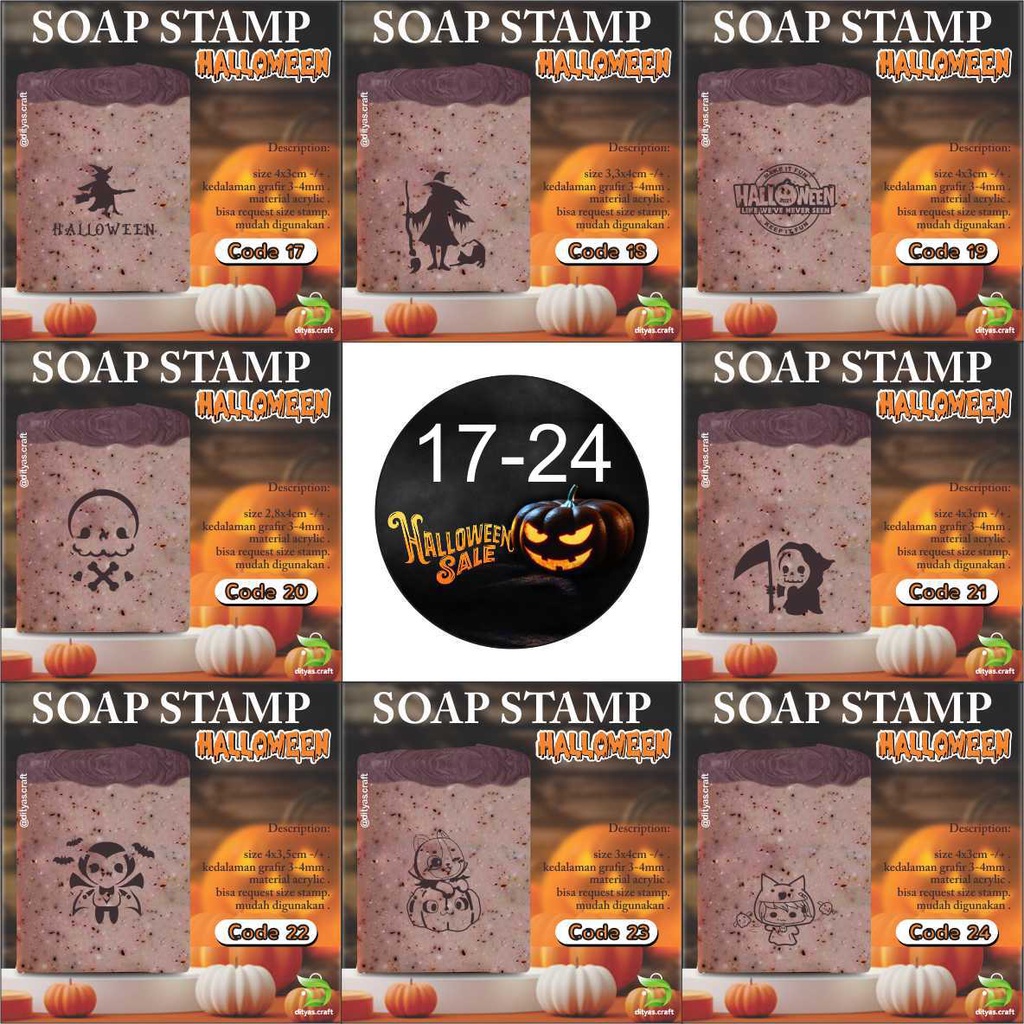 

soap stamp / stempel sabun / edisi HALLOWEEN 17-24