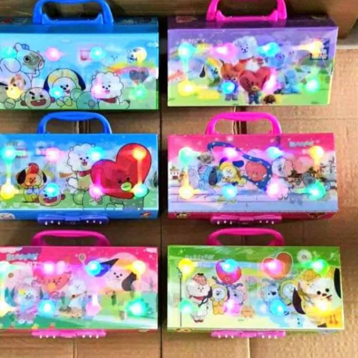 

Model Baruホン kotak pensil kode lampu bts bt21 LED DISCO 3 susun ~