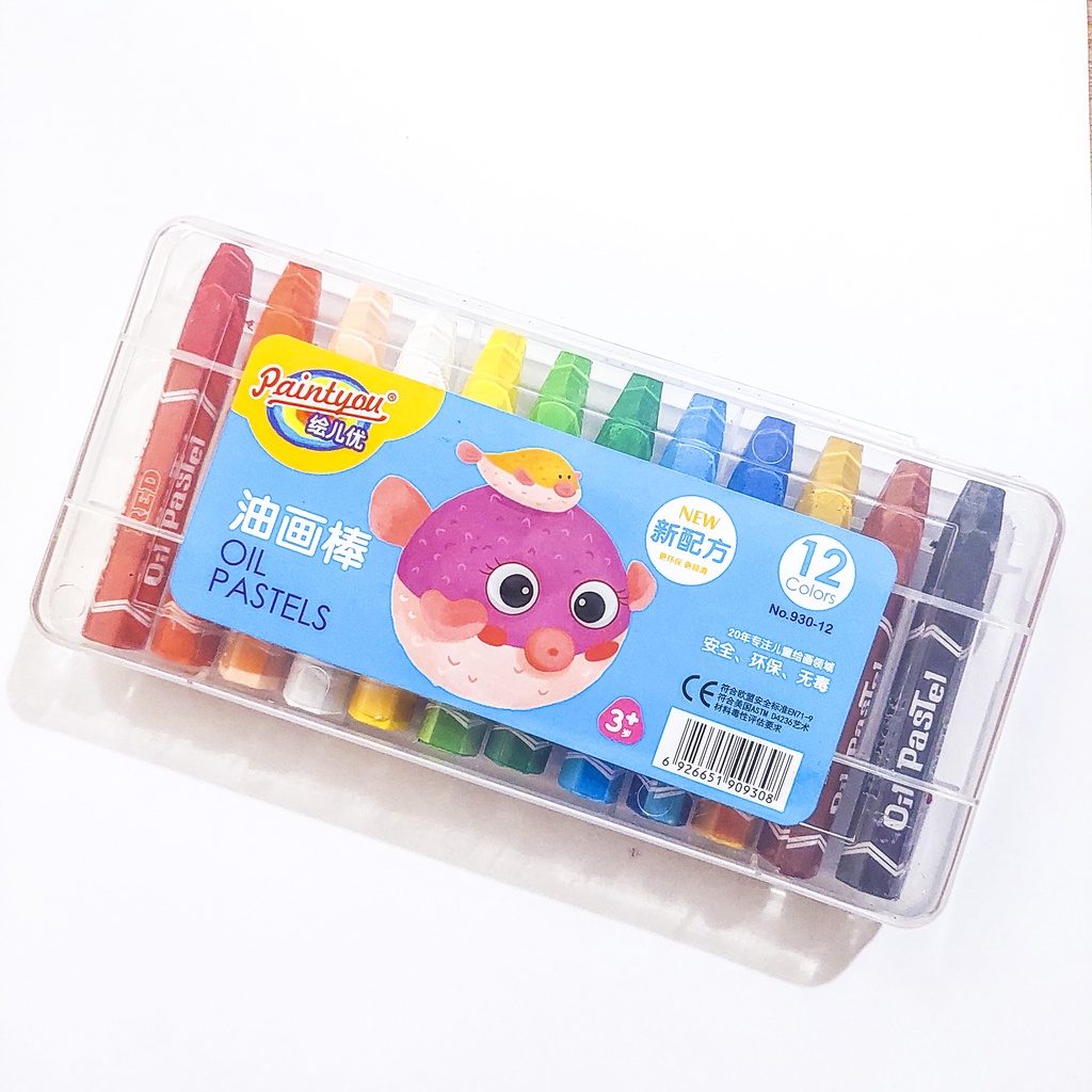 12 Colors Krayon Minyak Oil Pastel Crayon School Oil Pastels 0860