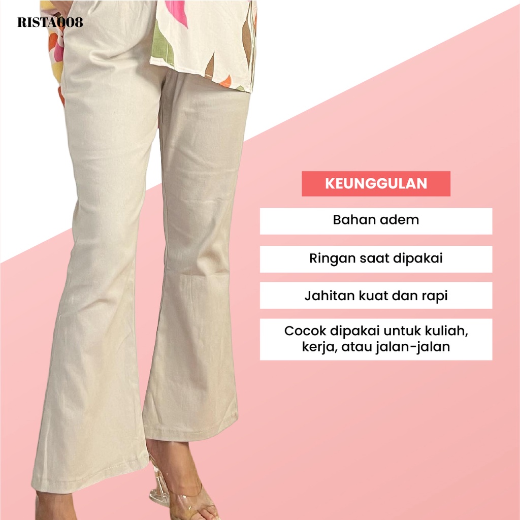 Cutbray Combat Premium Basic Highwaist Pants Celana Panjang Wanita Bahan Premium