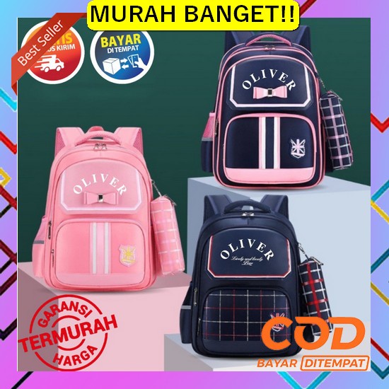 Tas Sekolah Anak Perempuan Tas Ransel Wanita Tas Import Sd Smp Sma Smk Mikado - Bk137 Tas Sekolah Ta
