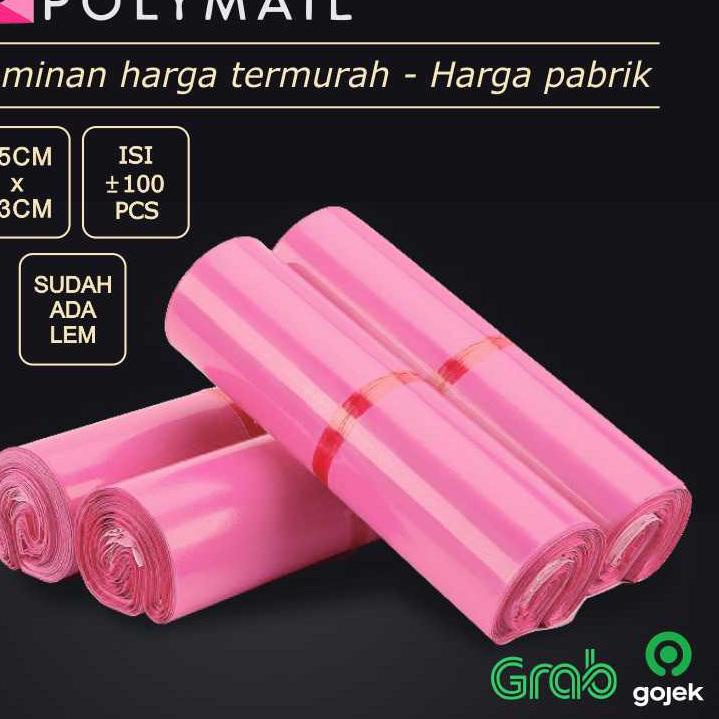 

❇Super Sale❊ POLYMAILER ±100PCS 15x23CM PINK SEMI GLOSSY PLASTIK POLYMAILER PINK 87