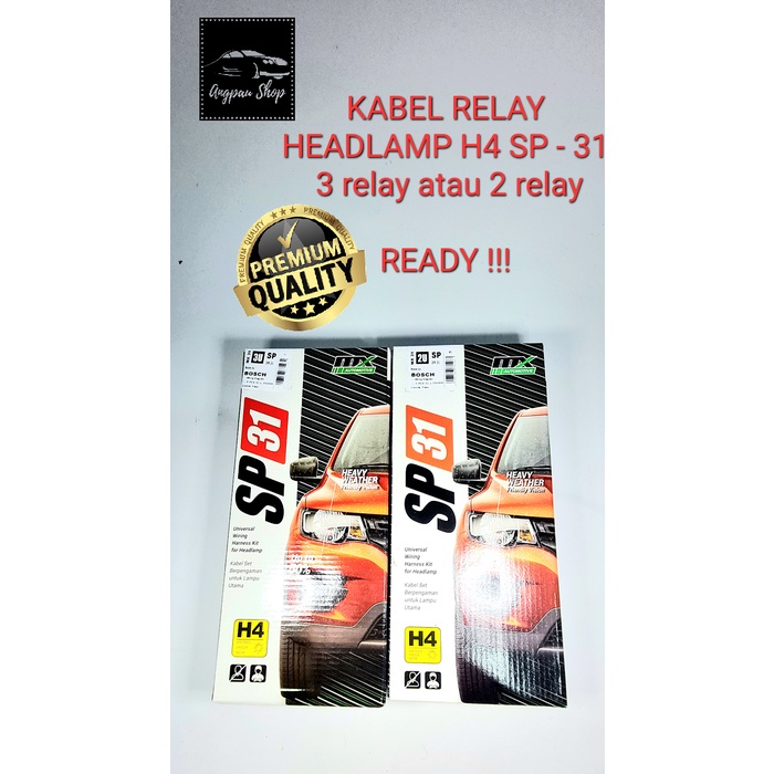 READY - Kabel Set 2 Relay 2 Lampu MX seri SP31 - 2U untuk lampu MOBIL H4