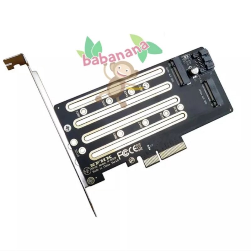 PCIE X4 to nvme m.2 sata m key b key adapter ssd converter bracket