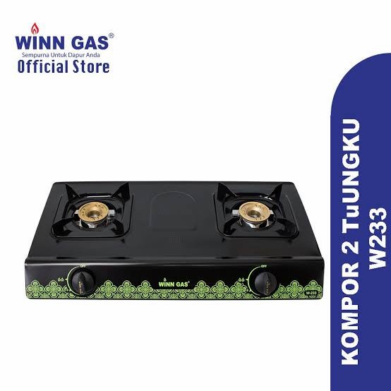 Produk Unggulan] Kompor dua tungku Win Gas W-233 H /P/K Kompor winn gas 2 tungku