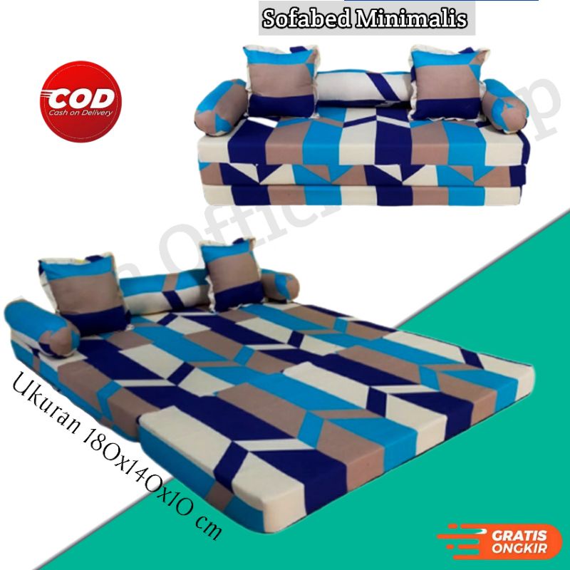 Jual Sofa bed Kasur Alas Tidur Minimalis Busa Lipat Kursi Ruang Tamu