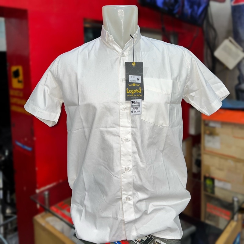 ABDUS07 Kemeja Legosh Casual Original Cotton Halus Slimfit Kemeja Pendek