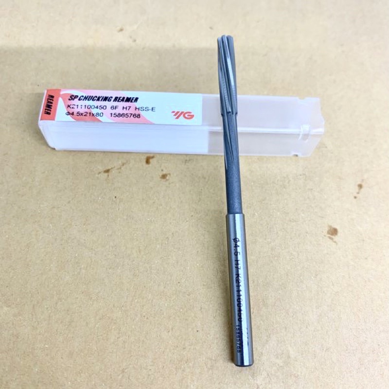 SP Chucking Reamer 4.5 mm H7 Spiral merk YG Korea Original baru..Reamer 4.5mm