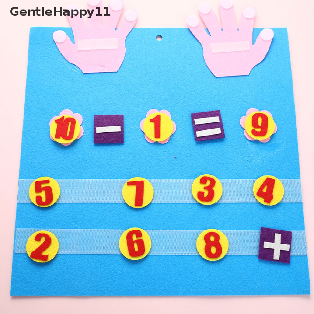 Gentlehappy Kid Montessori Mainan Felt Finger Angka Matematika Anak Coung Belajar Balita id