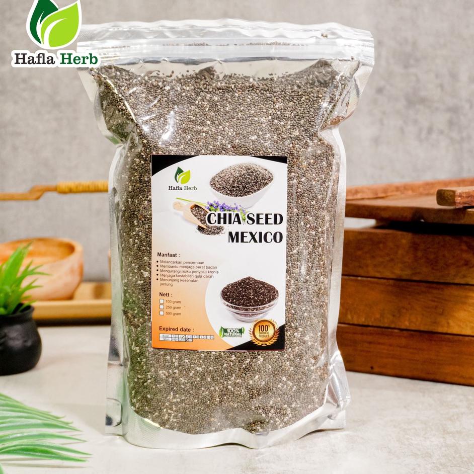 

5.5 Brands Festival Chia Seed Mexico Organic untuk Diet Freshly Black Cia Sead Organik fresly Biji Chia Seeds