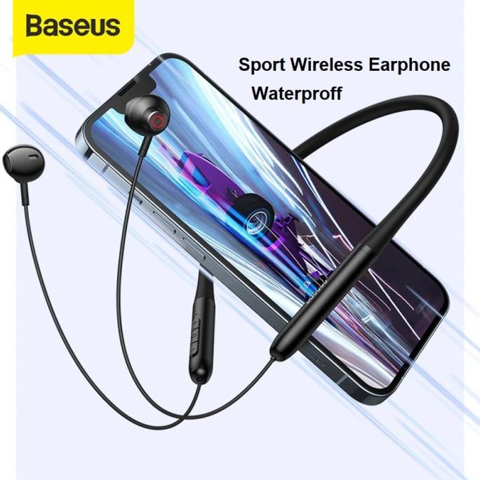 Baseus Bowie P1 Sport Bluetooth Wireless Earphone Headset Handsfree Mahoberry