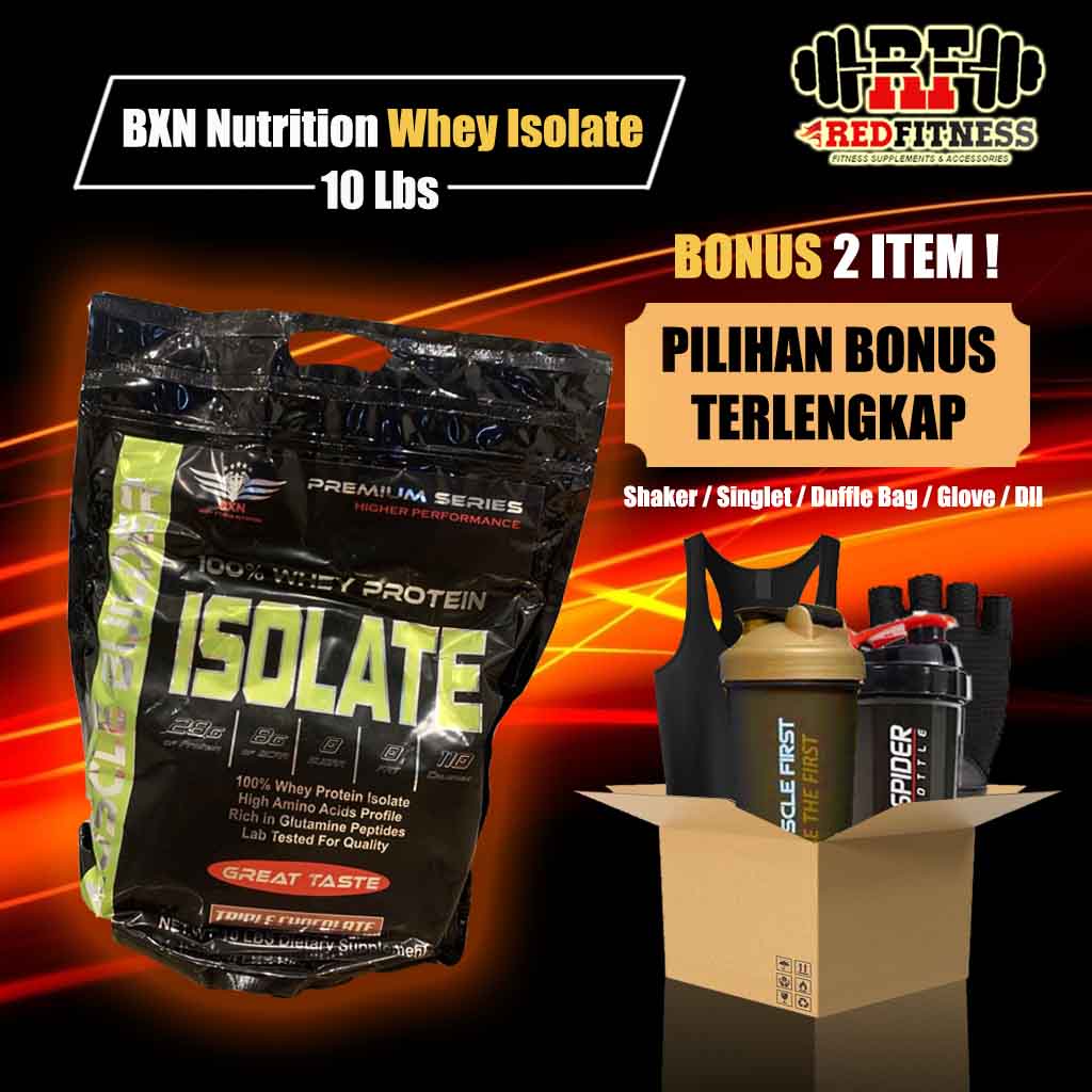 BXN Whey Protein Isolate Murni 10 lbs / 10lbs / 10lb / 10 lb Halal BPOM