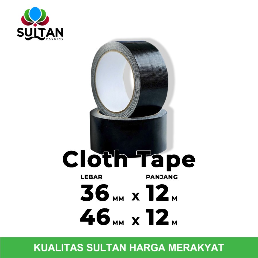 

Lakban Kain Cloth Tape isolasi kain Solatip rusfet satuan premium