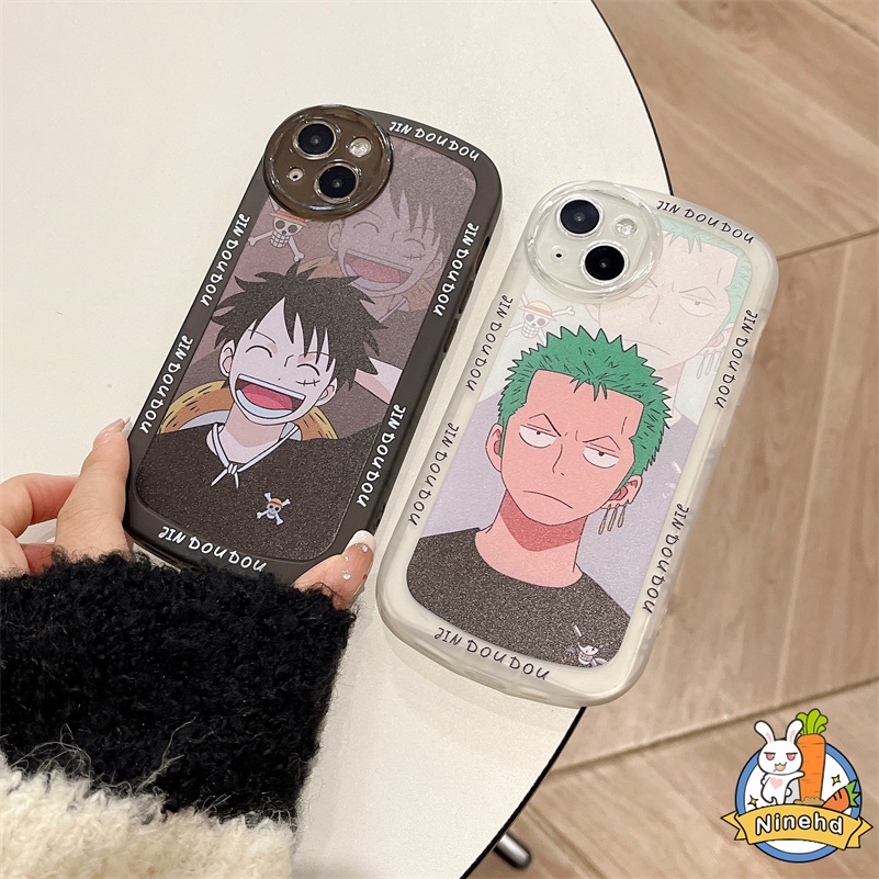 IPHONE Casing Kompatibel Untuk Iphone14 13 12 11 Pro Max Xr X Xs Max Iphone7 8 6 6s Plus Se2020 Trendi Merek Kartun One Piece Perlindungan Lensa Casing Ponsel Shockproof Cover Pelindung