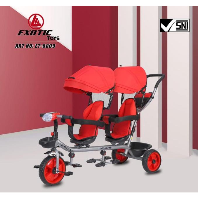 Sepeda Anak Roda 3 Exotic Kembar 8809 #Original