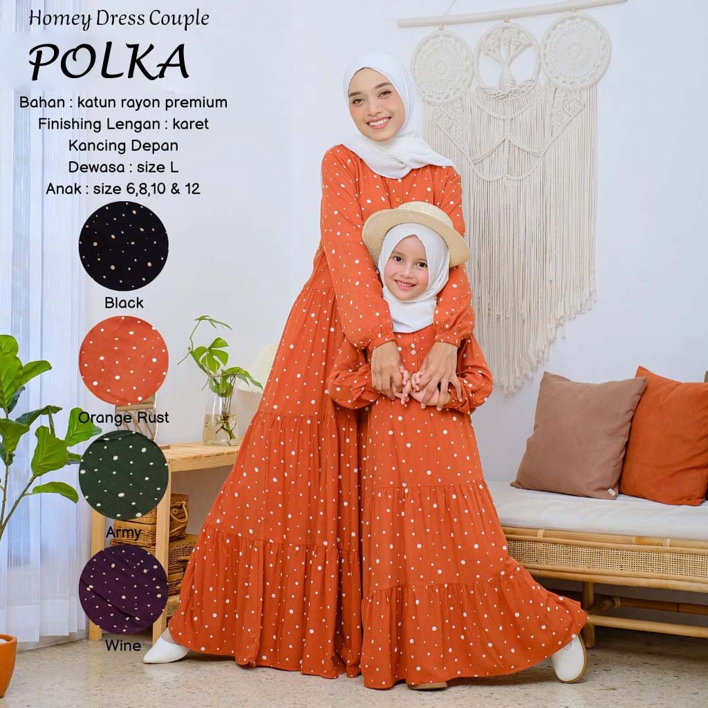 GAMIS POLKA KATUN RAYON PREMIUM-ADEM-POLKADOT